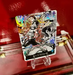 One Piece TCG Ace & Newgate Alt Art Parallel ST22-001 Vista & Decalvan Bros NEW - Image 3