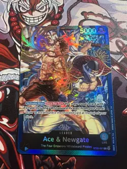 One Piece TCG ST22 Starter Deck Ace & Newgate Full Art Foil L ST22-001 NM+ - Image 1