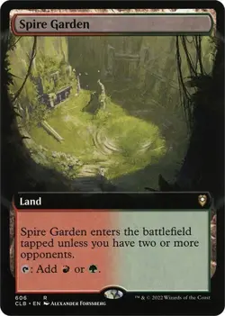 1 x Spire Garden 606 Extended Art Rare Foil Baldur's Gate Magic TCG NM - Image 1