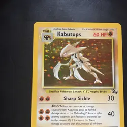 Pokemon Vintage Holo Rare Kabutops 9/62 Fossil WotC 1999 - Image 2