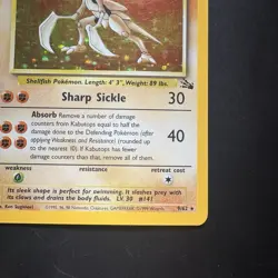 Pokemon Vintage Holo Rare Kabutops 9/62 Fossil WotC 1999 - Image 4