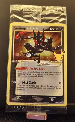 SEALED Pokemon Greninja Gold Star Holo Promo Black Star SWSH144 Celebrations - Image 1