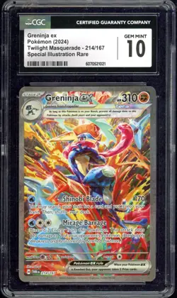 2024 Pokemon Twilight Masquerade Greninja EX 214/167 CGC 10 Gem Mint SIR - Image 1
