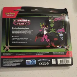 Pokemon TCG Scarlet & Violet Shrouded Fable Pack Pecharunt Promo Booster 3 Packs - Image 2