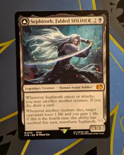 MTG Final Fantasy Sephiroth Fabled Soldier Mythic 0115 NM Condition non holo - Image 1