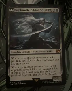 MTG Final Fantasy Sephiroth Fabled Soldier Mythic 0115 NM Condition non holo - Image 1