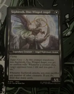 MTG Final Fantasy Sephiroth Fabled Soldier Mythic 0115 NM Condition non holo - Image 2