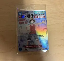 🔥🏀One Piece Monkey.D.Luffy US College Basketball Promo Card *SEALED*🔥🏀 - Image 1