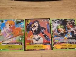 One Piece TCG Nami (Alt Art) ST29-008 & Zoro (Alt Art) St29-014 & Robin - Image 1