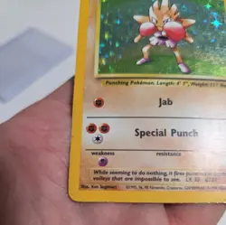 Hitmonchan Rare Holo Foil Pokemon Card Vintage 1999 Base Set 7/102 WOTC - Image 5
