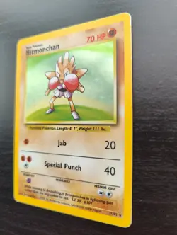 Hitmonchan 7/102 Base Set Holo Rare Unlimited Vintage Pokemon Card 1999 WOTC LP - Image 3