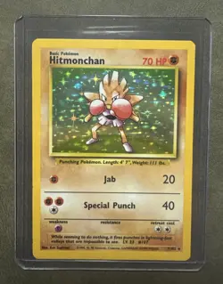 Hitmonchan - 7/102 - Pokemon Base Set Unlimited Holo Rare Card WOTC Vintage - Image 1
