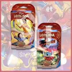 Disney Lorcana TCG: Reign of Jafar Starter Deck Bundle Bruno & Mulan - Image 1