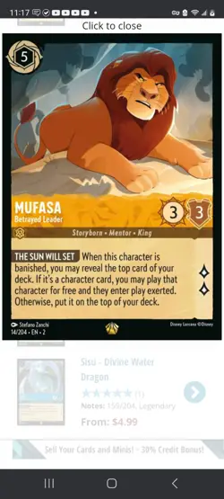 Disney Lorcana Singles- Rise of the Floodborn- You Pick Cards- Legendary Mint/NM - Image 2