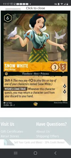 Disney Lorcana Singles- Rise of the Floodborn- You Pick Cards- Legendary Mint/NM - Image 3