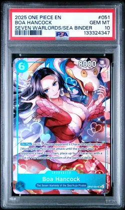 2025 ONE PIECE 051 SEVEN WARLORDS OF THE SEA PROMO CARD BOA HANCOCK PSA 10 - Image 1