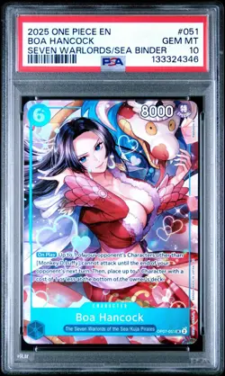 2025 ONE PIECE 051 SEVEN WARLORDS OF THE SEA PROMO CARD BOA HANCOCK PSA 10 - Image 1