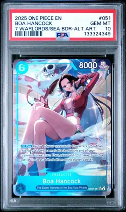 2025 ONE PIECE 051 SEVEN WARLORDS OF THE SEA PROMO ALT ART BOA HANCOCK PSA 10 - Image 1