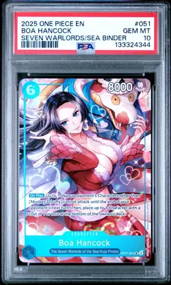 2025 ONE PIECE 051 SEVEN WARLORDS OF THE SEA PROMO CARD BOA HANCOCK PSA 10 - Image 1