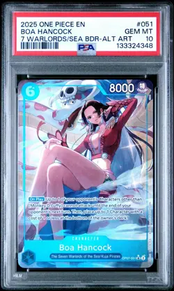 2025 ONE PIECE 051 SEVEN WARLORDS OF THE SEA PROMO ALT ART BOA HANCOCK PSA 10 - Image 1