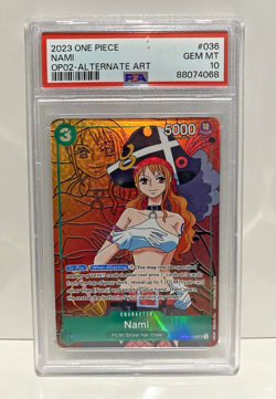 PSA 10 Nami Alternate Art OP02-036 | One Piece TCG Paramount War | GEM MINT - Image 1
