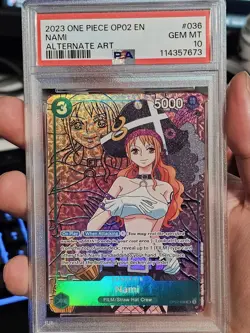 PSA 10 GEM MINT - NAMI ALTERNATE ART OP02-036 - One Piece Paramount War - Image 3