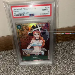 PSA 10 GEM MINT - NAMI ALTERNATE ART OP02-036 - One Piece Paramount War - Image 3