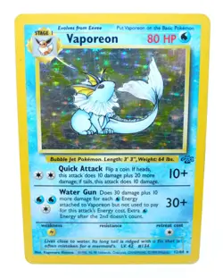 Vaporeon 12/64 Holo Rare Unlimited Jungle 1999 - Pokemon Card TCG (HP) - Image 1