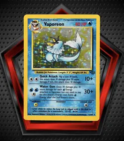 Vaporeon 1999 Pokemon Jungle Unlimited Holo Rare 12/64 TCG NM - Image 1