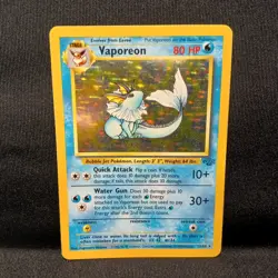 Pokemon TCG Vaporeon Jungle 12/64 Holo Unlimited Rare Vintage 1999 Free Postage - Image 1