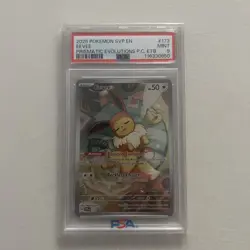 Pokemon SVP-EN Eevee #173 Prismatic Evolutions ETB Pokemon Center Stamp PSA 9 - Image 1