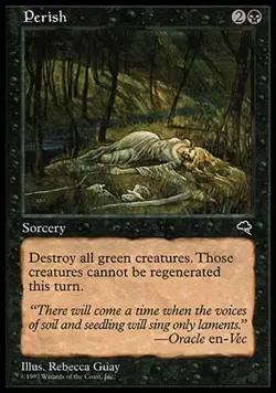 1x Perish Tempest MtG Magic Black Uncommon 1 x1 Card Cards MP - Image 1