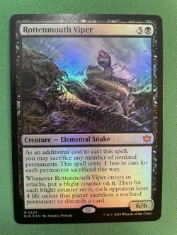 2024 MTG Magic The Gathering FOIL Rottenmouth Viper Mythic Bloomburrow - Image 1
