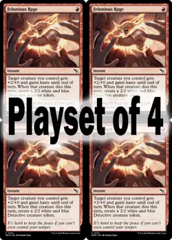 4X Felonious Rage MKM C 0125 MTG NM - Image 1