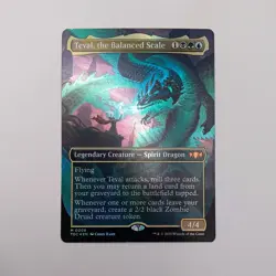 Teval, the Balanced Scale FOIL BORDERLESS MTG Mythic Magic Tarkir: Dragonstorm - Image 1
