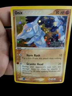 Pokemon TCG Onix EX Team Rocket Returns 69/109 stamped 2004 LP - Image 1