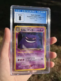 Dark Gengar Holo Darkness, And To Light Pokemon Japanese Neo CGC 8 - Image 1