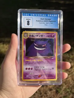 Dark Gengar Holo Darkness, And To Light Pokemon Japanese Neo CGC 8 - Image 3