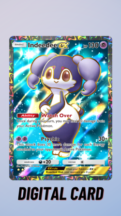 Pokemon TCG Pocket Indeedee EX Mega Rising 2 Star ⭐⭐ (English) - Image 1