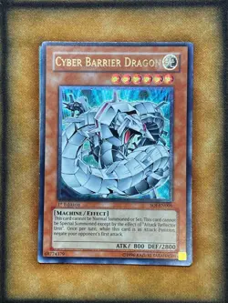 Yugioh Cyber Barrier Dragon SOI-EN006 Ultimate Rare 1st Ed LP - Image 1