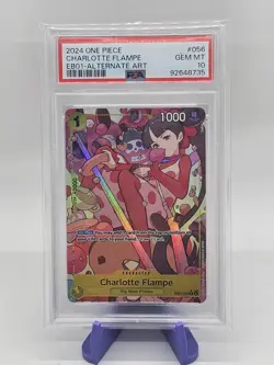 2024 ONE PIECE EB01-EXTRA BOOSTER -MEMORIAL COLL- #056 CHARLOTTE FLAMPE PSA 10 - Image 1