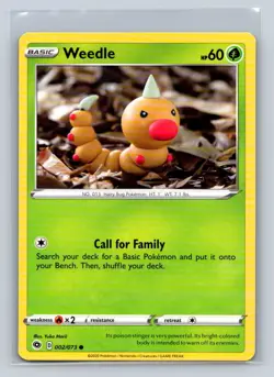 Weedle #02/73 Champion's Path Common - Pokemon Card D24 - Image 1