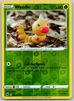 Weedle Reverse Holo Common Champion's Path 02/73 NM - Image 1
