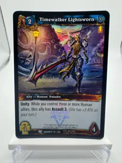 World of Warcraft TCG Foil Promo War of the Ancients Timewalker Lightsworn - Image 1