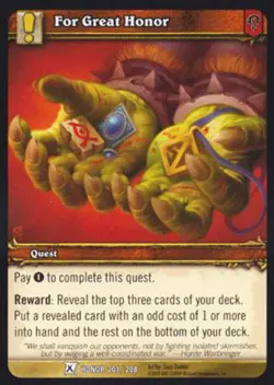 World of Warcraft TCG For Great Honor - Fields of Honor 201/208 - Image 1
