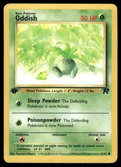 Pokemon Tcg Team Rocket 1st edition Oddish 63/82 NM WOTC - Image 1