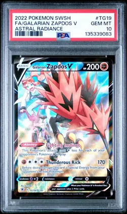 PSA 10 Galarian Zapdos TG19/TG30 Trainer Gallery Pokemon Card Astral Radiance - Image 1