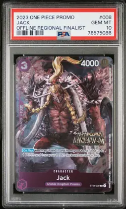 JACK ST04-008 2023 OFFLINE REGIONAL FINALIST PSA 10 GEM MINT 2024 ONE PIECE CARD - Image 1