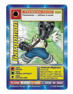 Digimon Gargomon 1999 The Movie Non-Holo Promo Card Mo-03 - Image 1