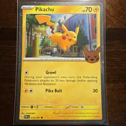 Pikachu Cosmos Holo 18/091 Trick or Trade BOOster Card 2024 - Image 1